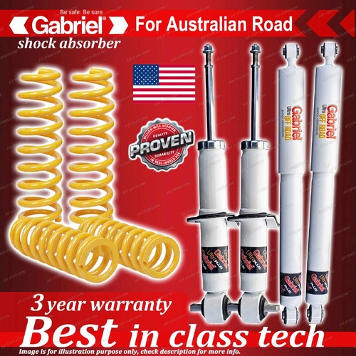 Front Rear Gabriel Shocks + Raised Comfort King Coils for Ford Ranger PY 22-On