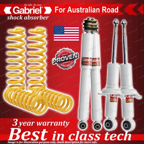 Front Rear Gabriel Shocks + STD King Coils for Nissan Patrol Y62 4WD 13-On