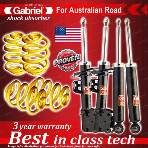 Front Rear Gabriel Shocks + Lowered King Coils for Ford Mustang FM FN 08/15 - On
