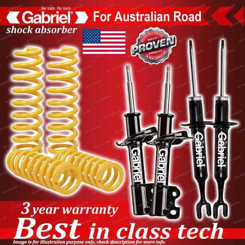 Front Rear Gabriel Shocks + STD King Coils for Subaru Forester SJ Wagon 1/13-18