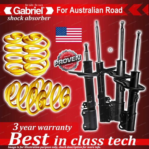 Front Rear Gabriel Shocks + Lowered King Coils for Toyota Camry Vienta MCV20R