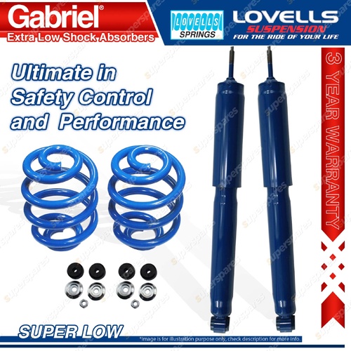 Rear Super Low Gabriel Extra Low Shocks Coil Springs for Holden Commodore VK VL