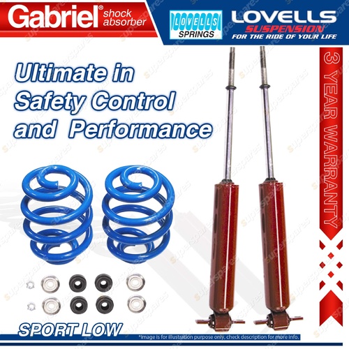 2 Front Sport Low Gabriel Guardian Shocks + Lovells Springs for Chevrolet Impala