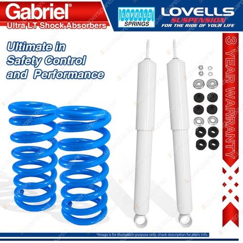Rear Raised Gabriel Ultra LT Shocks Lovells Springs for Toyota Prado RZJ VZJ 95
