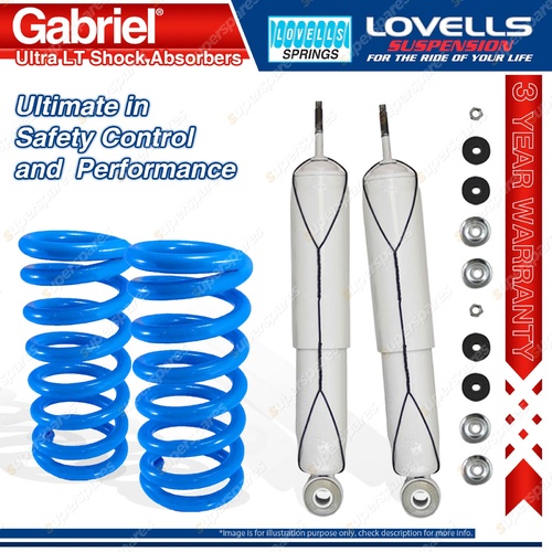 Rear Raised HD Gabriel Ultra LT Shocks + Lovells Springs for Pajero NH NJ NK NL