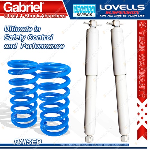 Rear Raised Gabriel Ultra LT Shocks + Coil Springs for Jeep Wrangler JK 16" Rims