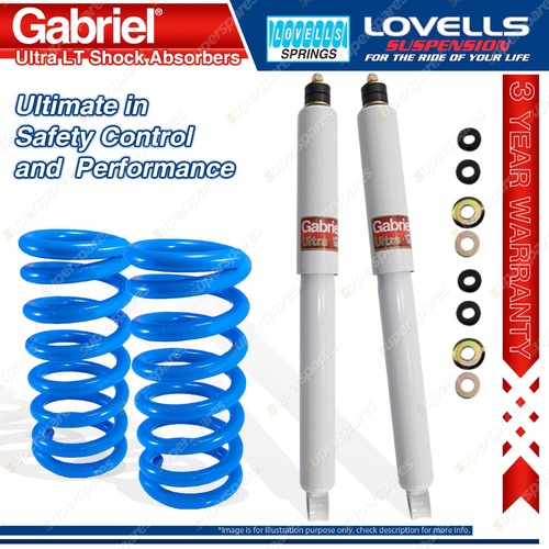 Rear Raised HD Gabriel Shocks + Lovells Springs for Prado GRJ KDJ150 KDJ155 LWB