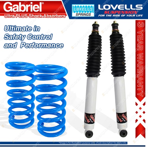 Rear Raised Gabriel Ultra PLUS Shocks + Lovells Springs for Mitsubishi Pajero NM