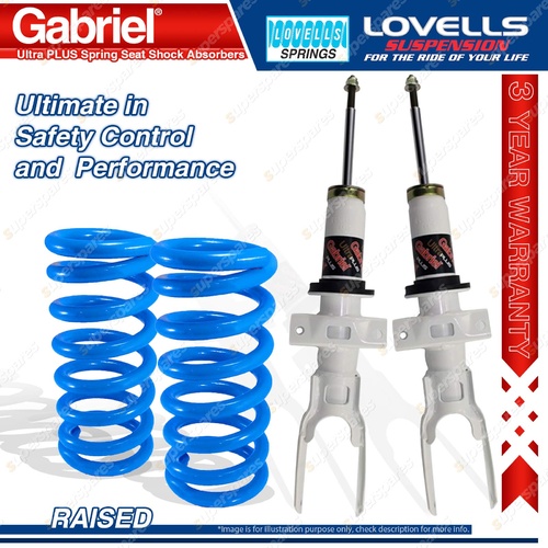 Front Raised Gabriel Ultra PLUS Shocks Lovells Springs for Volkswagen Amarok 2H