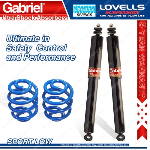 Rear Sport Low Gabriel Ultra Shocks + Lovells Springs for Nissan 180B 610 72-77