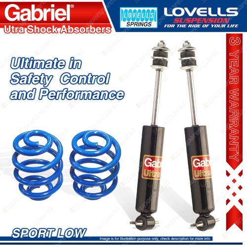 Front Sport Low Gabriel Ultra Shocks + Lovells Springs for Holden HQ HJ HX HZ V8