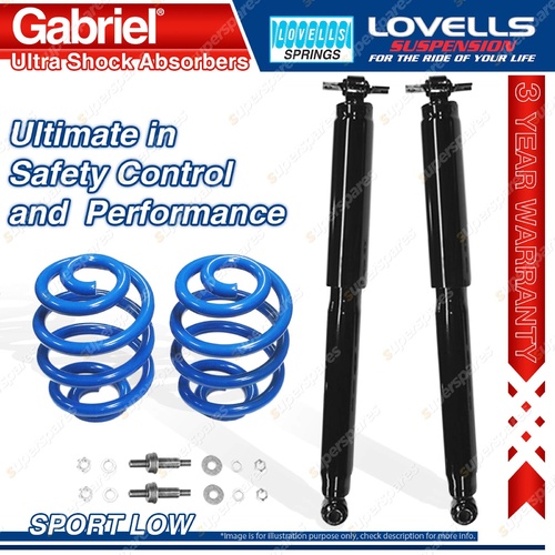 Rear Sport Low Gabriel Ultra Shocks + Lovells Springs for Pontiac Bonneville GTO