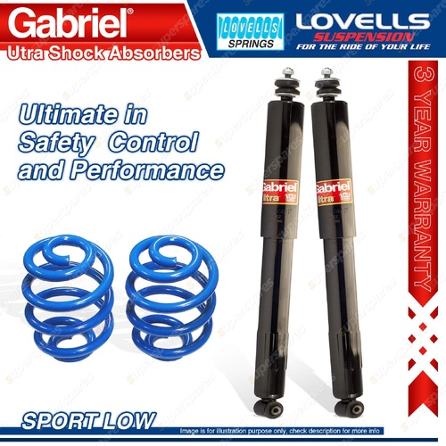 Rear Sport Low Gabriel Ultra Shocks Lovells Springs for Holden Commodore VK VL