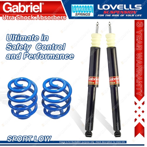Rear Sport Low Gabriel Ultra Shocks + Lovells Springs for Ford Focus LS LT LV LW