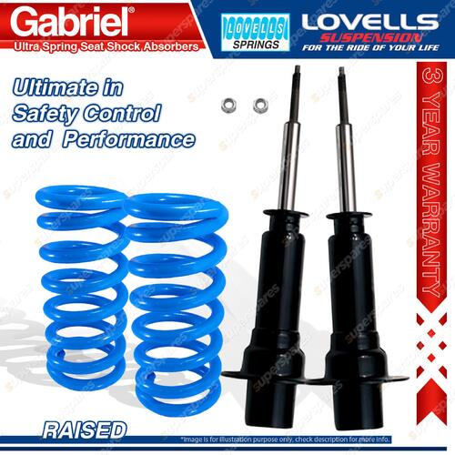 Front Raised Gabriel Ultra Shocks + Lovells Springs for Jeep Cherokee KK