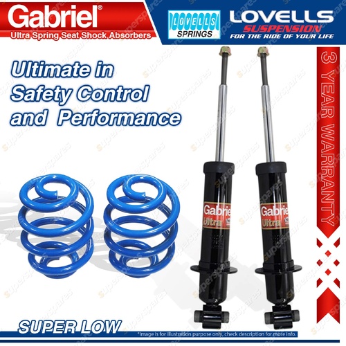 Rear Super Low Gabriel Ultra Shocks + Lovells Springs for Holden Statesman WM