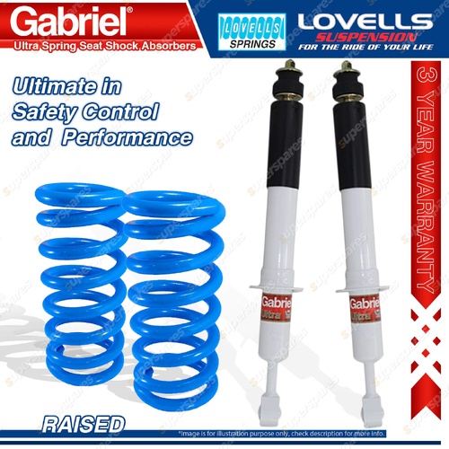 Front Raised HD Gabriel Shocks + Lovells Springs for Prado GRJ KZJ KDJ RZJ120 V6
