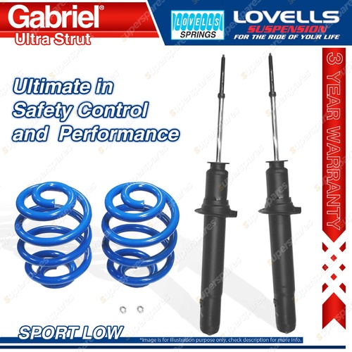 Front Sport Low Gabriel Ultra Shocks + Lovells Springs for Mitsubishi Galant HJ