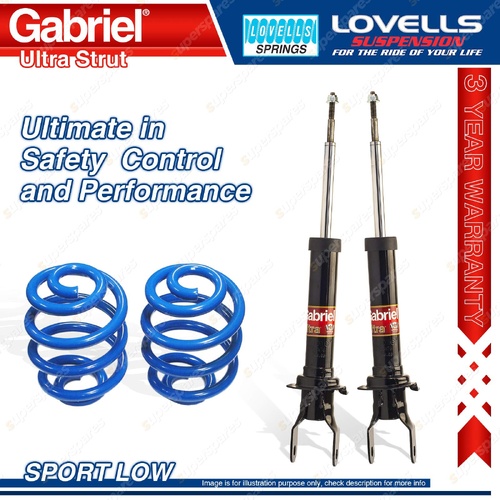 Rear Sport Low Gabriel Ultra Strut Shocks + Lovells Springs for Ford Fairlane AU