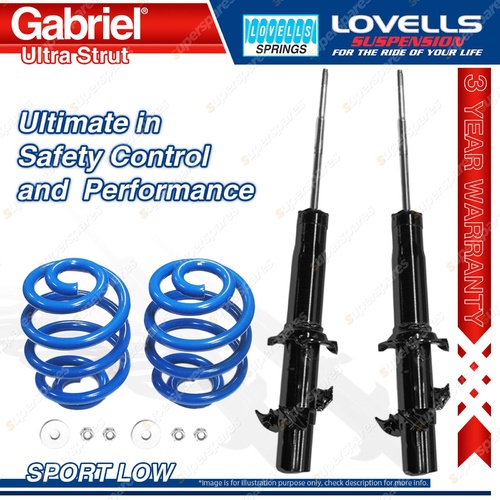 Front Sport Low Gabriel Ultra Shocks + Lovells Springs for Honda Odyssey RA1 RA3