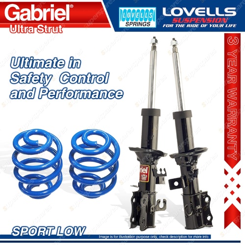 Front Sport Low Gabriel Ultra Shocks + Lovells Springs for Kia Rio BC 1.5L 00-02