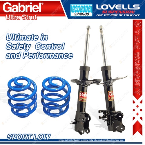 Front Sport Low Gabriel Ultra Strut Shocks Lovells Springs for Nissan Pulsar N16