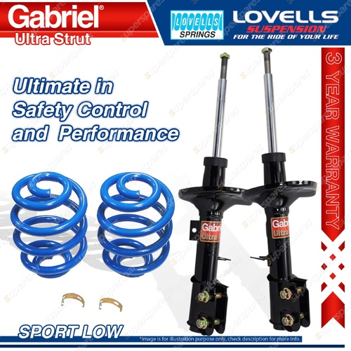 Front Sport Low Gabriel Ultra Shocks Lovells Springs for Holden Commodore VZ V8