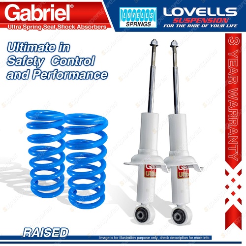 Front Raised HD Gabriel Ultra Spring Seat Shocks + Springs for Nissan Patrol Y62