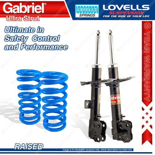 Front Raised Gabriel Ultra Strut Shocks + Springs for Mitsubishi Outlander ZJ