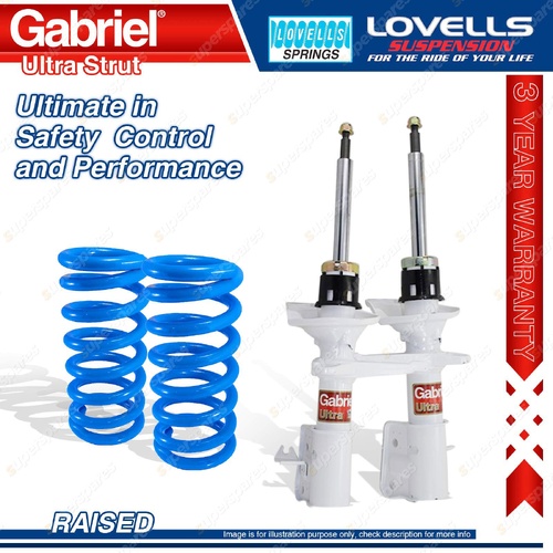 Front Raised Gabriel Ultra Strut Shocks + Springs for Land Rover Freelander LN