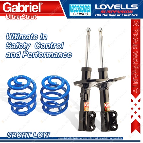 Front Sport Low Gabriel Ultra Strut Shocks+Lovells Coils for Lexus ES300 MCV20R