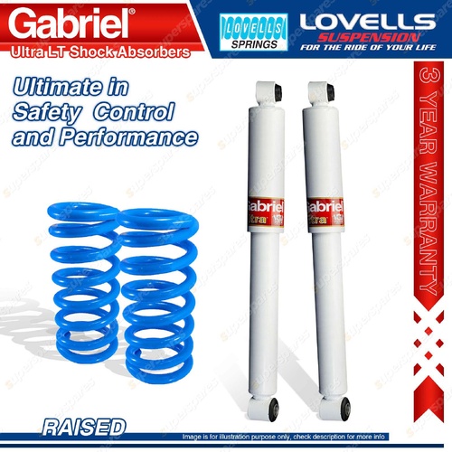 Rear Raised HD Gabriel Ultra LT Shocks + Springs for Mitsubishi Challenger PA
