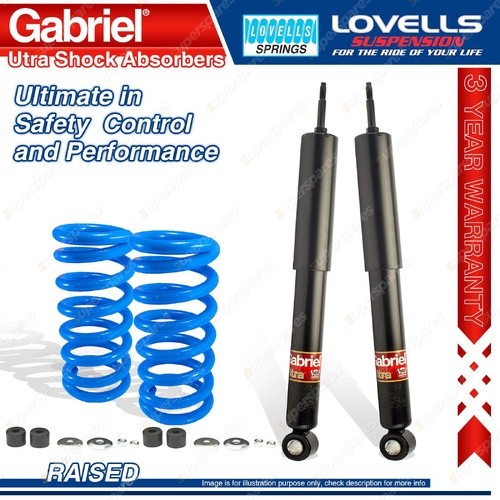 Rear Raised Gabriel Ultra Shocks + Lovells Springs for Hyundai Terracan HP 01-07