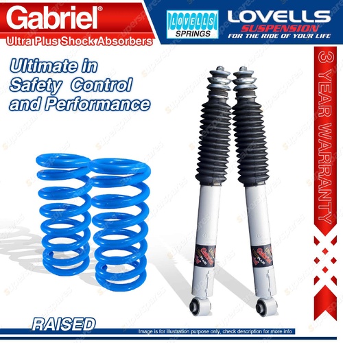 Rear Raised Gabriel Ultra Plus Shocks + Lovells Springs for Nissan Patrol Y62