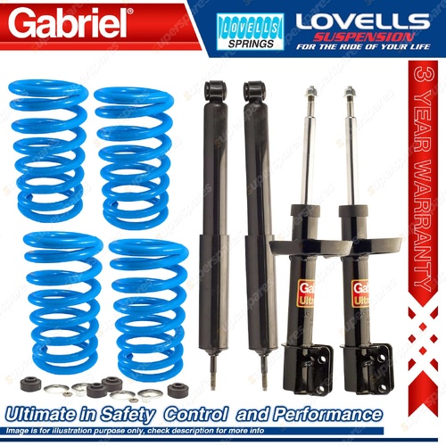 Front Rear STD Gabriel Ultra Shocks + Coil Springs for Holden Barina SB GSi