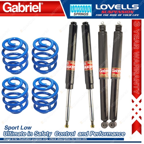 Front Rear Sport Low Gabriel Ultra Shocks + Coil Springs for Holden Astra TR