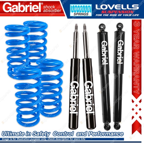 F + R Gabriel Ultra Shocks + Coil Springs for Commodore VN VP V6 excl HD susp