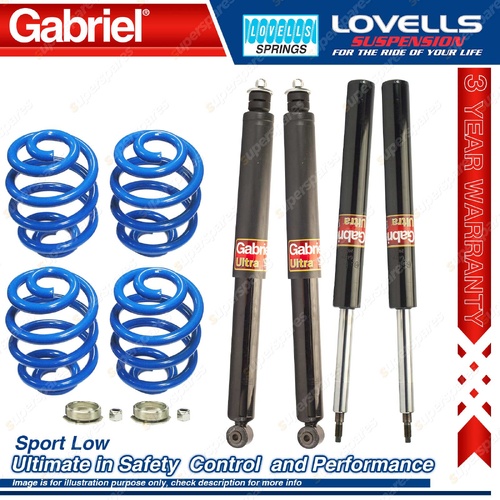 Front Rear Sport Low Gabriel Ultra Shocks + Coil Springs for Daewoo Lanos