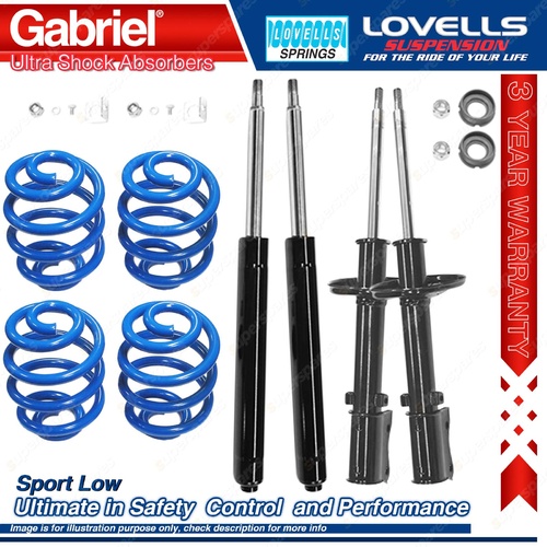 F + R Sport Low Gabriel Ultra Shocks + Coil Springs for Toyota Camry SV11