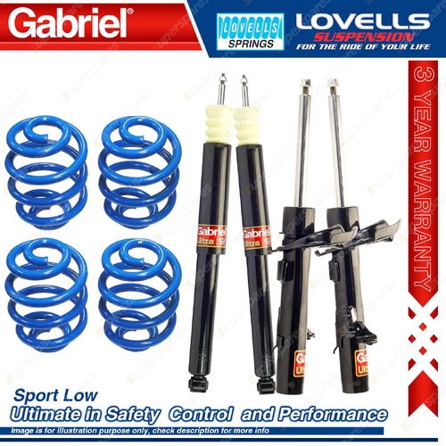 Front Rear Sport Low Gabriel Ultra Shocks + Coil Springs for Ford Focus LW