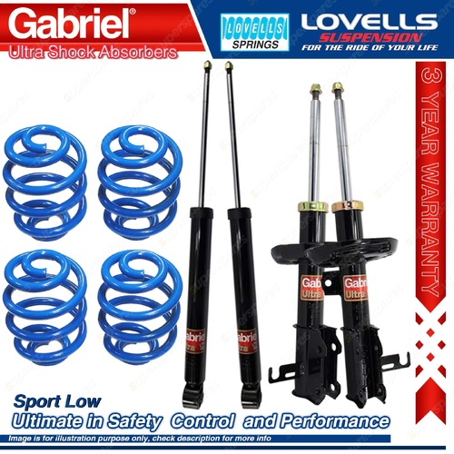 Front Rear Sport Low Gabriel Ultra Shocks + Coil Springs for Holden Cruze JH