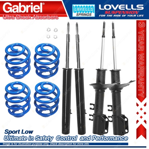 Front Rear Sport Low Gabriel Ultra Shocks Coil Springs for Suzuki Swift SF413