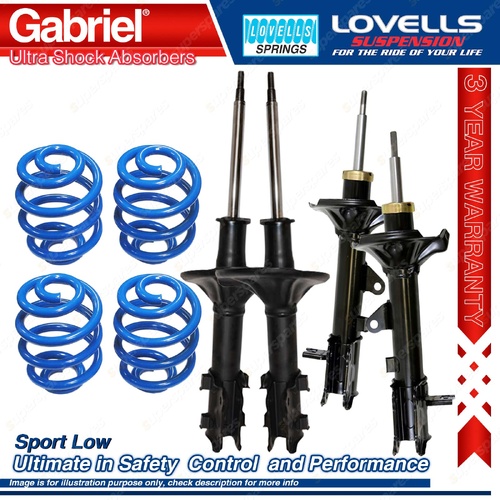 F+R Sport Low Gabriel Ultra Shocks Coil Springs for Hyundai Lantra J2 J3 Wagon