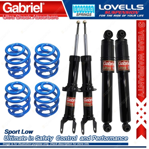 F+R Sport Low Gabriel Ultra Shocks Coil Springs for Ford Falcon BA BF XR6 02-07