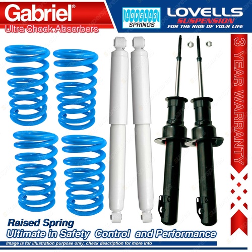 Front Rear Raised Gabriel Ultra Shocks + Coil Springs for Jeep Commander XH