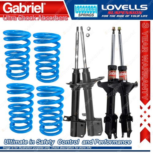 Front Rear STD Gabriel Ultra Shocks + Coil Springs for Subaru Impreza GC GF
