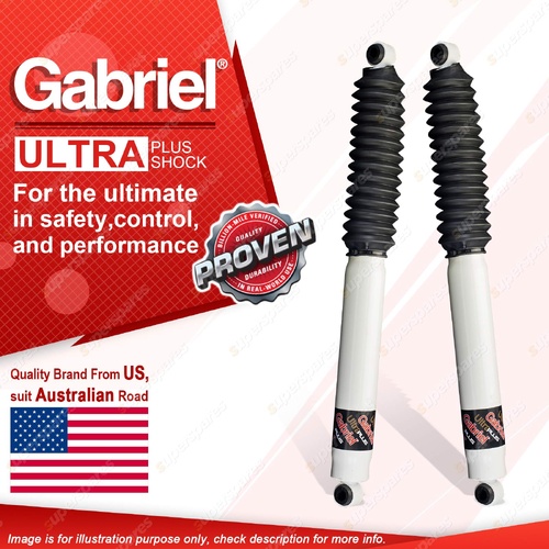 2 x Rear Gabriel Ultra Plus 45mm & 50mm Raised Shocks for Isuzu D-MAX TF 08-12