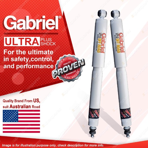 2 Rear Gabriel Ultra Plus OE 50mm Raised Shocks for Nissan Patrol GQ Y60 GU Y61