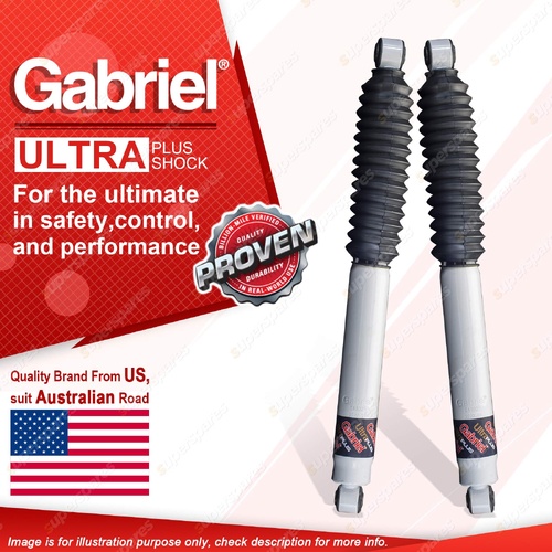 2 x Rear Gabriel Ultra Plus OE 45mm Raised Shocks for Mazda BT50 UN B2500 B3000