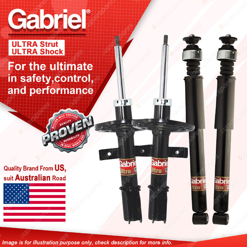Gabriel Front + Rear Ultra Shock Absorbers for Renault Clio X98 MKIV Hatch 13-On
